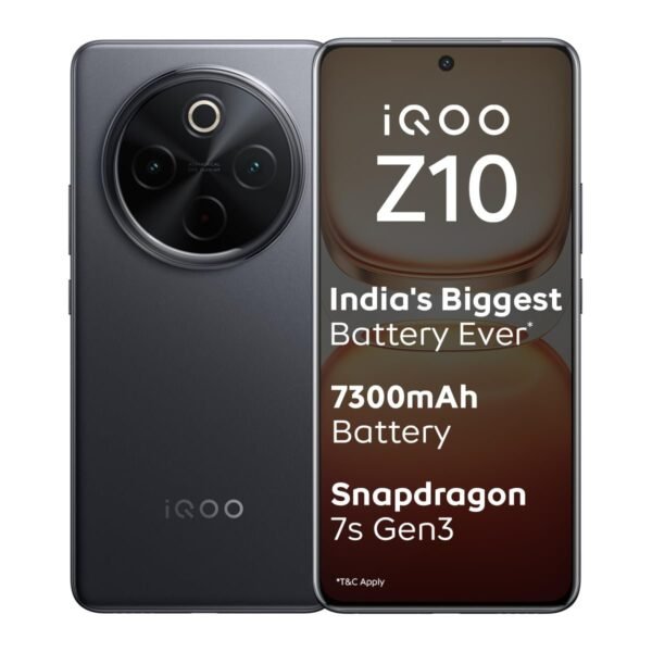 iQOO Z10 5G (Stellar Black, 12GB RAM, 256GB Storage) | India's